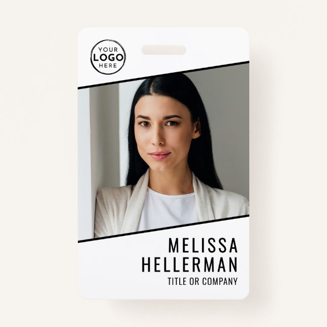 Simple Company Logo Employee ID ID Badge (Front)