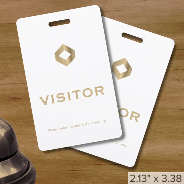 Simple Company Logo Visitor Badge ID Badge (Creator Uploaded)