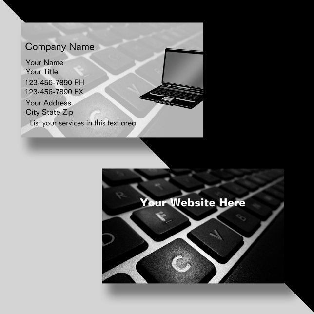 Simple Computers Business Cards (Creator Uploaded)
