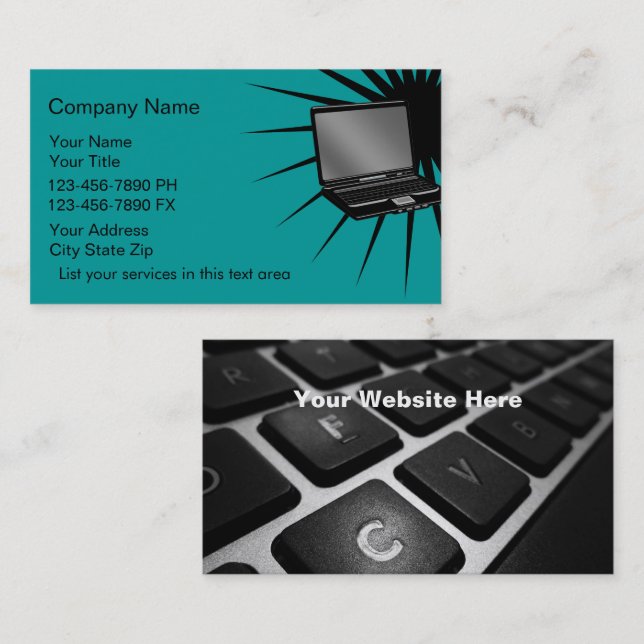 Simple Computers Business Cards (Front/Back)