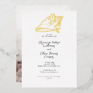 Simple Conch Seashell Sandy Beach