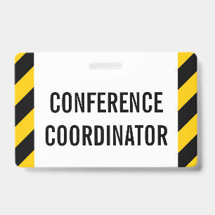 Simple "CONFERENCE COORDINATOR" Badge ID Badge