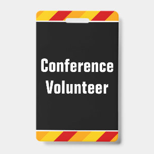 Simple "Conference Volunteer" Badge ID Badge