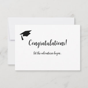 Simple Congratuations Graduation Card with Cap