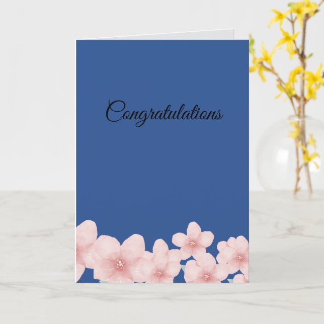 Simple Congratulations Card (Yellow Flower)
