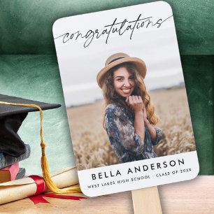 Simple Congratulations Graduation Script Photo  Hand Fan