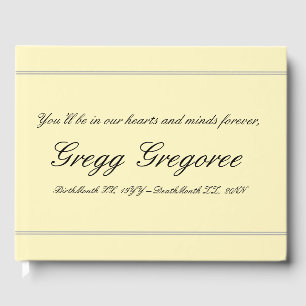 Simple & Conservative Funeral Guestbook