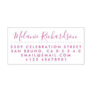 Simple Contact Information Return Address Self-inking Stamp