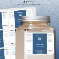 Simple Container Blue White Black Product Labels