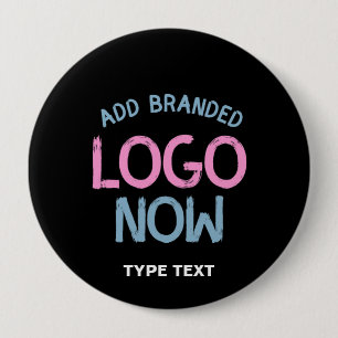SIMPLE CONTEMPORARY CLEAN BLACK FASHIONABLE CLIENT 10 CM ROUND BADGE