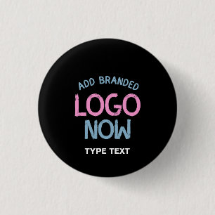 SIMPLE CONTEMPORARY CLEAN BLACK FASHIONABLE CLIENT 3 CM ROUND BADGE