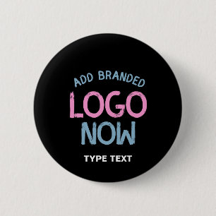 SIMPLE CONTEMPORARY CLEAN BLACK FASHIONABLE CLIENT 6 CM ROUND BADGE