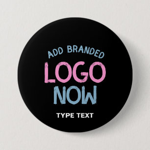 SIMPLE CONTEMPORARY CLEAN BLACK FASHIONABLE CLIENT 7.5 CM ROUND BADGE