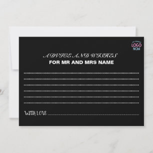 SIMPLE CONTEMPORARY CLEAN BLACK FASHIONABLE CLIENT ADVICE CARD