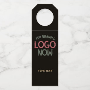 SIMPLE CONTEMPORARY CLEAN BLACK FASHIONABLE CLIENT BOTTLE TAG