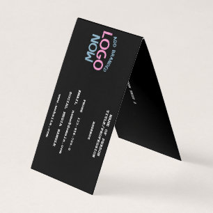 SIMPLE CONTEMPORARY CLEAN BLACK FASHIONABLE CLIENT BUSINESS CARD