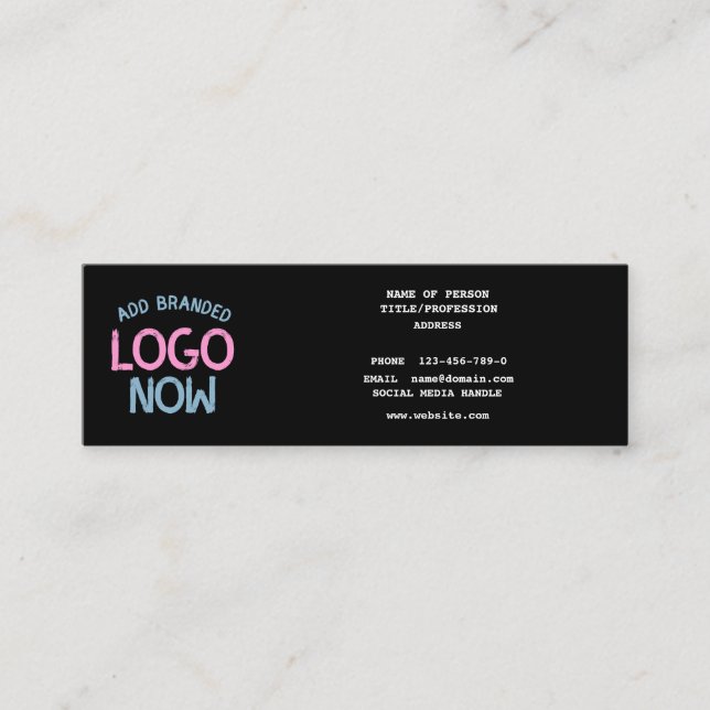 SIMPLE CONTEMPORARY CLEAN BLACK FASHIONABLE CLIENT CALLING CARD (Front)