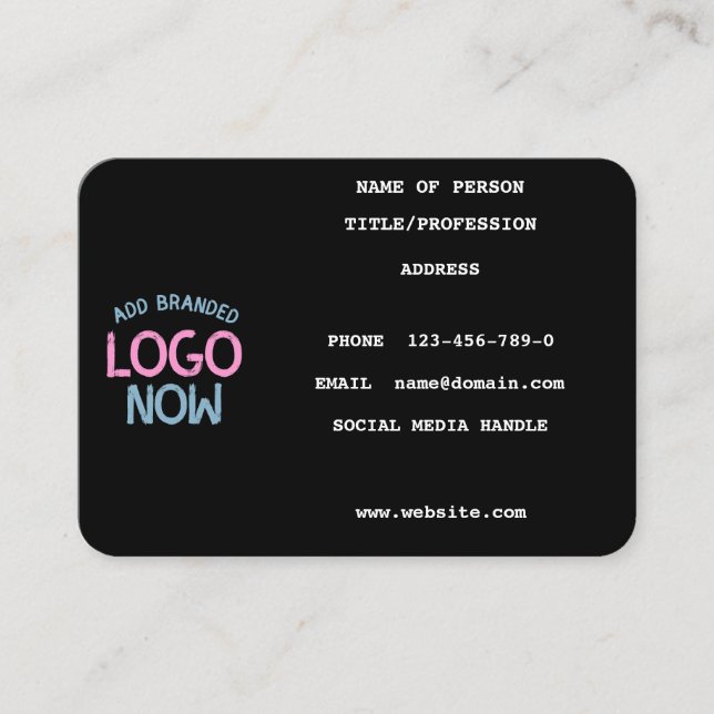 SIMPLE CONTEMPORARY CLEAN BLACK FASHIONABLE CLIENT CALLING CARD (Front)