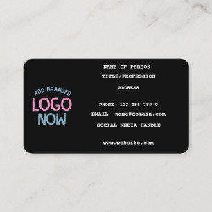 SIMPLE CONTEMPORARY CLEAN BLACK FASHIONABLE CLIENT CALLING CARD