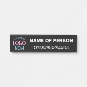 SIMPLE CONTEMPORARY CLEAN BLACK FASHIONABLE CLIENT DOOR SIGN