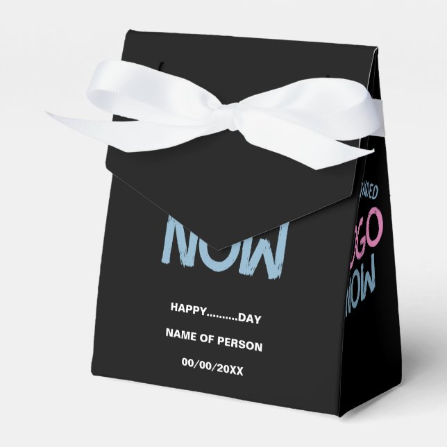 SIMPLE CONTEMPORARY CLEAN BLACK FASHIONABLE CLIENT FAVOUR BOX (Front Side)