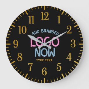 SIMPLE CONTEMPORARY CLEAN BLACK FASHIONABLE CLIENT LARGE CLOCK