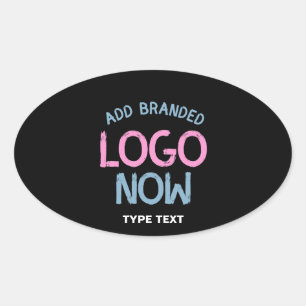 SIMPLE CONTEMPORARY CLEAN BLACK FASHIONABLE CLIENT OVAL STICKER