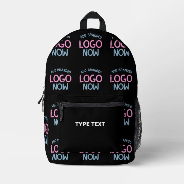 SIMPLE CONTEMPORARY CLEAN BLACK FASHIONABLE CLIENT PRINTED BACKPACK (Front)