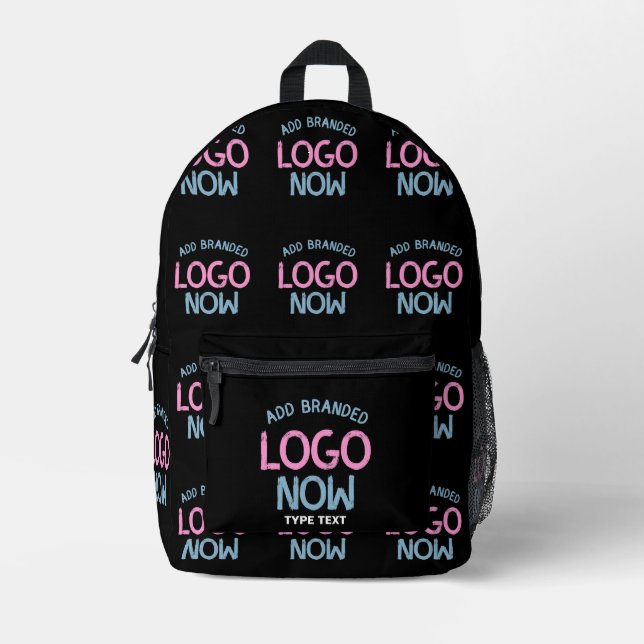 SIMPLE CONTEMPORARY CLEAN BLACK FASHIONABLE CLIENT PRINTED BACKPACK (Front)