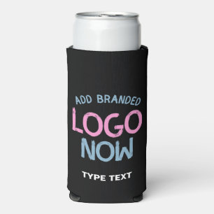 SIMPLE CONTEMPORARY CLEAN BLACK FASHIONABLE CLIENT SELTZER CAN COOLER