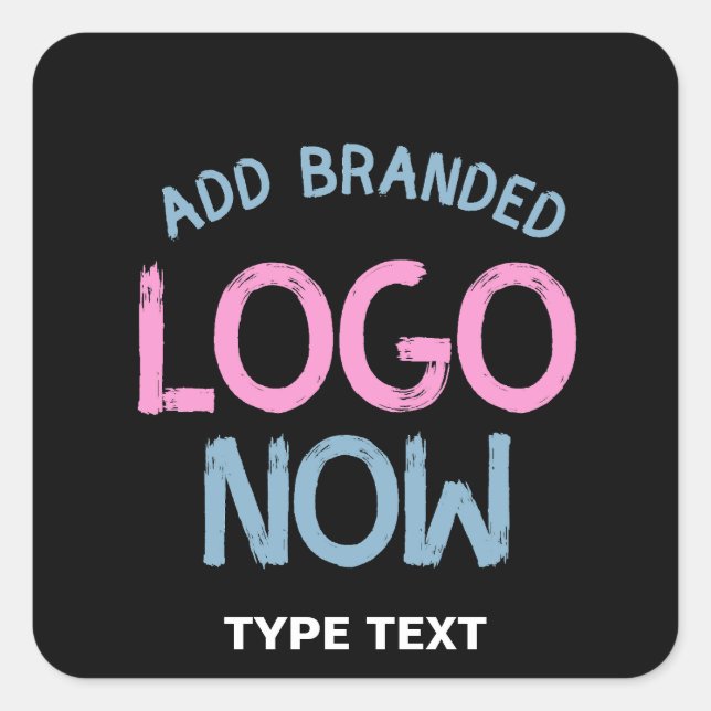 SIMPLE CONTEMPORARY CLEAN BLACK FASHIONABLE CLIENT SQUARE STICKER (Front)