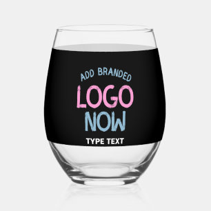 SIMPLE CONTEMPORARY CLEAN BLACK FASHIONABLE CLIENT STEMLESS WINE GLASS