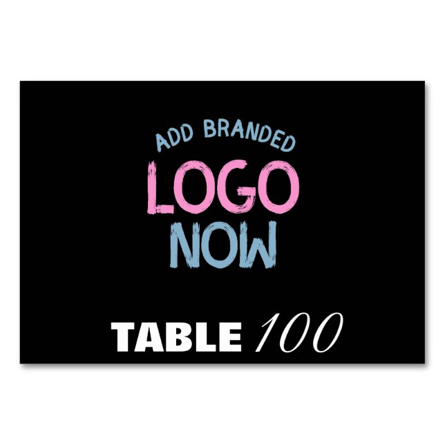 SIMPLE CONTEMPORARY CLEAN BLACK FASHIONABLE CLIENT TABLE NUMBER (Front)