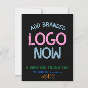 SIMPLE CONTEMPORARY CLEAN BLACK FASHIONABLE CLIENT THANK YOU CARD