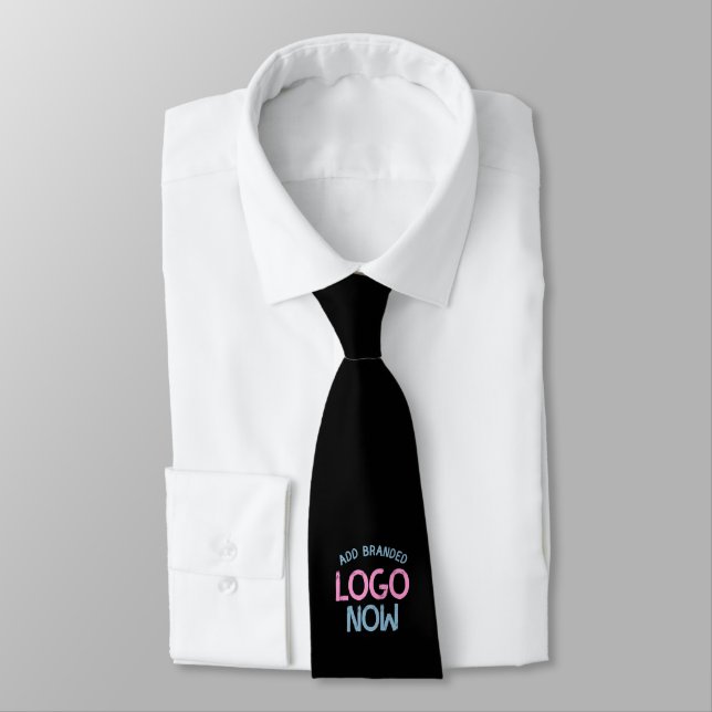 SIMPLE CONTEMPORARY CLEAN BLACK FASHIONABLE CLIENT TIE (Tied)