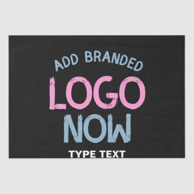 SIMPLE CONTEMPORARY CLEAN BLACK FASHIONABLE CLIENT TISSUE PAPER (Front)