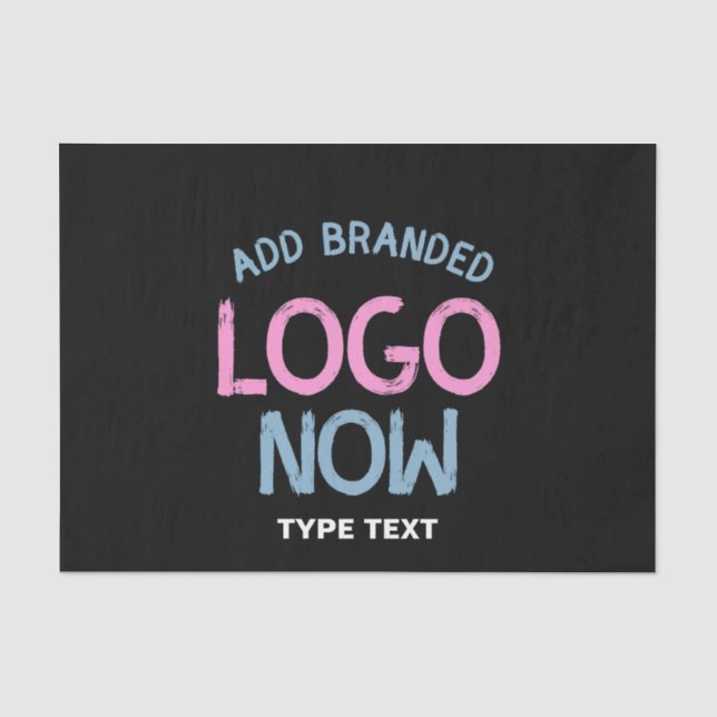 SIMPLE CONTEMPORARY CLEAN BLACK FASHIONABLE CLIENT TISSUE PAPER (Front)