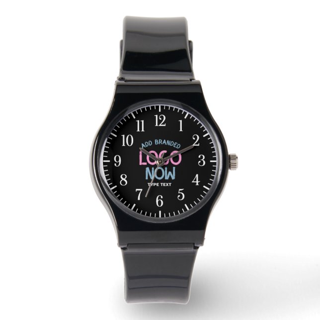 SIMPLE CONTEMPORARY CLEAN BLACK FASHIONABLE CLIENT WATCH (Front)