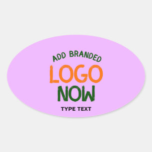 SIMPLE CONTEMPORARY CLEAN MAUVE FASHIONABLE CLIENT OVAL STICKER
