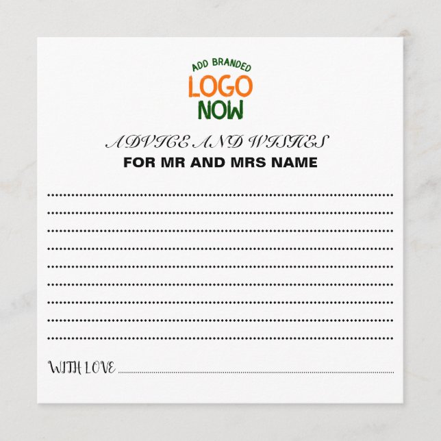 SIMPLE CONTEMPORARY CLEAN WHITE FASHIONABLE CLIENT ADVICE CARD (Front)