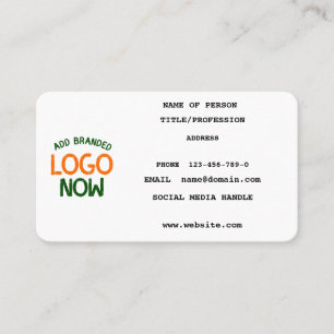 SIMPLE CONTEMPORARY CLEAN WHITE FASHIONABLE CLIENT CALLING CARD