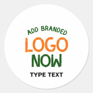 SIMPLE CONTEMPORARY CLEAN WHITE FASHIONABLE CLIENT CLASSIC ROUND STICKER