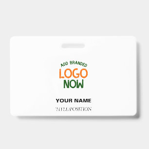 SIMPLE CONTEMPORARY CLEAN WHITE FASHIONABLE CLIENT ID BADGE
