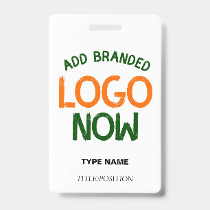 SIMPLE CONTEMPORARY CLEAN WHITE FASHIONABLE CLIENT ID BADGE