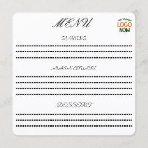 SIMPLE CONTEMPORARY CLEAN WHITE FASHIONABLE CLIENT MENU