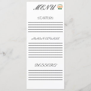 SIMPLE CONTEMPORARY CLEAN WHITE FASHIONABLE CLIENT MENU