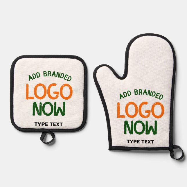 SIMPLE CONTEMPORARY CLEAN WHITE FASHIONABLE CLIENT OVEN MITT & POT HOLDER SET (Front)