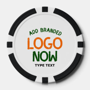SIMPLE CONTEMPORARY CLEAN WHITE FASHIONABLE CLIENT POKER CHIPS