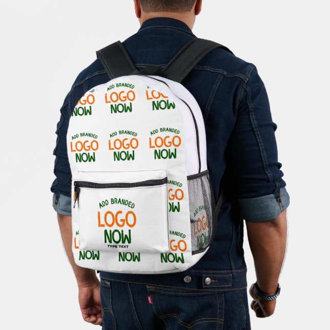 SIMPLE CONTEMPORARY CLEAN WHITE FASHIONABLE CLIENT PRINTED BACKPACK (Insitu (Model))