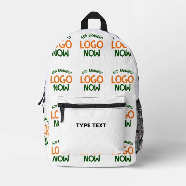 SIMPLE CONTEMPORARY CLEAN WHITE FASHIONABLE CLIENT PRINTED BACKPACK (Front)